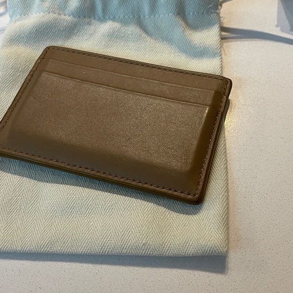 LOEWE x Suna Fujita Lemur Brown Calfskin Leather Card Holder wallet w/ Box - Picture 5 of 16